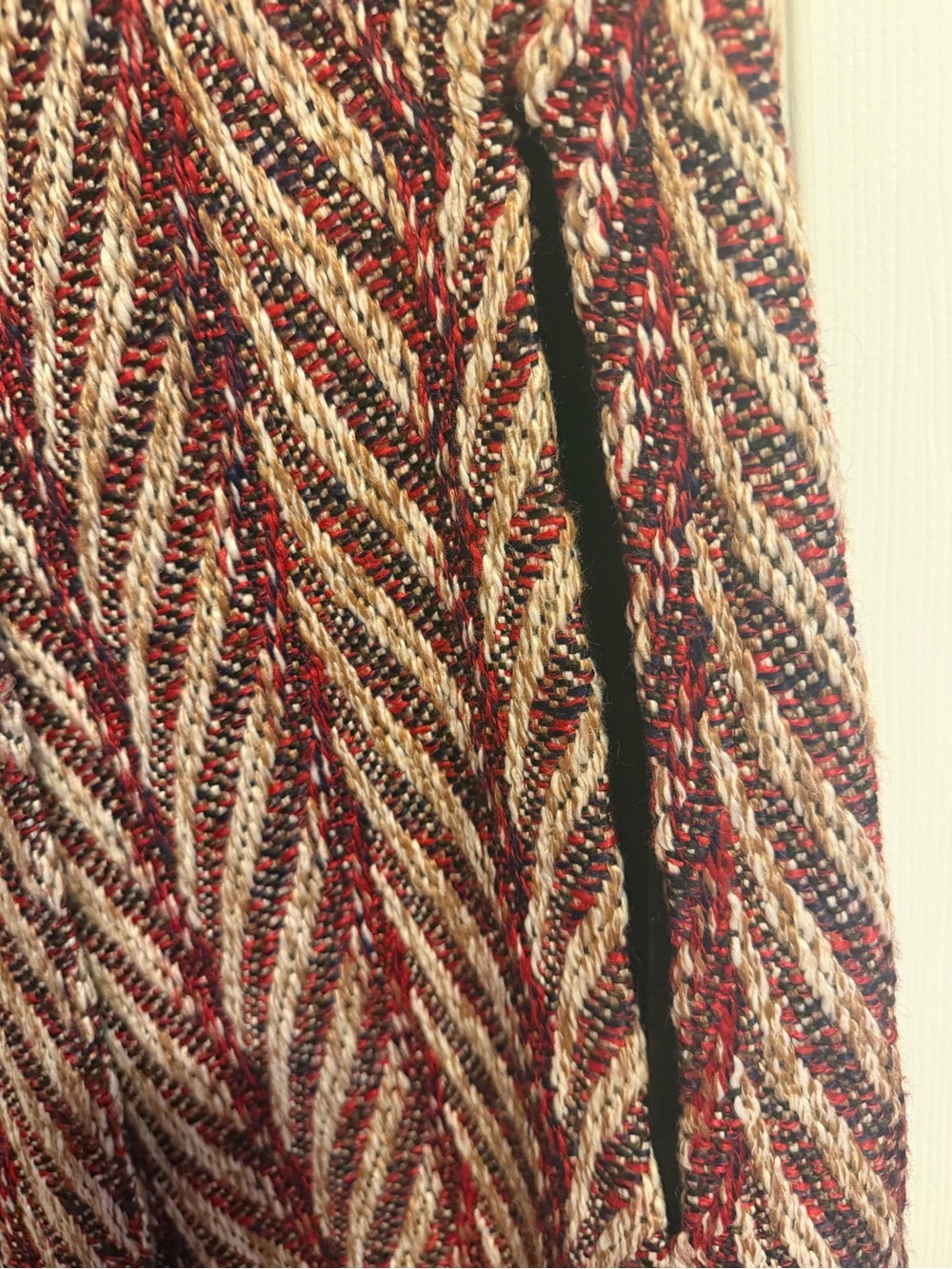 Happy X Nature Chevron Herringbone Cape Coat XS/S - Picture 6 of 9